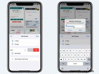 So verwenden Sie Tab-Gruppen in iOS 15 Safari 