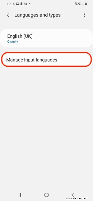 So ändern Sie die Tastatursprache auf Android 