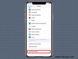 So richten Sie den Datenschutzbericht der iOS 15-App ein und verwenden ihn 