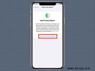 So richten Sie den Datenschutzbericht der iOS 15-App ein und verwenden ihn 