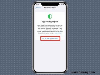 So richten Sie den Datenschutzbericht der iOS 15-App ein und verwenden ihn 
