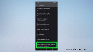 So schalten Sie Ihr Telefon mit dem Netzschalter auf Android 12 aus 