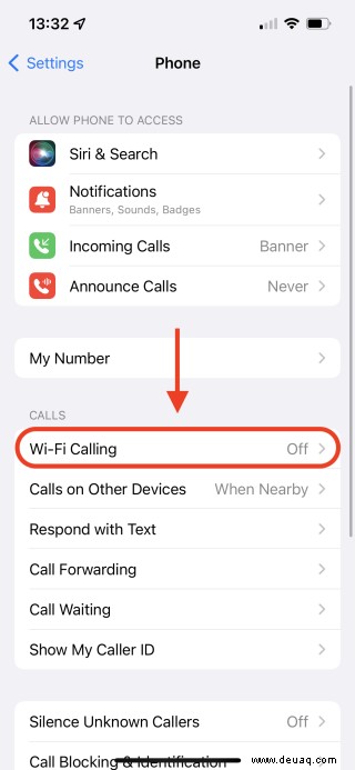 So richten Sie WLAN-Anrufe auf dem iPhone ein 