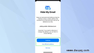 So verwenden Sie „Meine E-Mail verbergen“ in iOS 15 