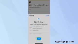So verwenden Sie „Meine E-Mail verbergen“ in iOS 15 