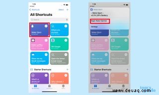 So spritzen Sie mit einem Siri-Shortcut Wasser aus einem iPhone aus 