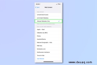 So blockieren Sie Websites auf iPhone und iPad 