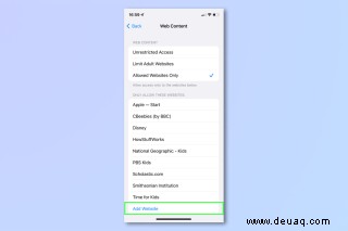 So blockieren Sie Websites auf iPhone und iPad 