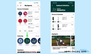 So richten Sie My Sports in der iOS 16 News-App ein 