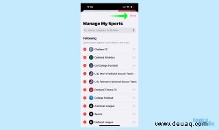 So richten Sie My Sports in der iOS 16 News-App ein 