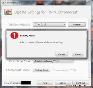 So setzen Sie Google Chromecast auf die Werkseinstellungen zurück 