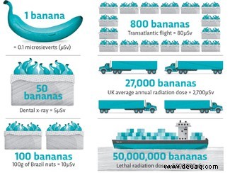 Wie viele Bananen müsste ich essen, um radioaktiv zu werden? 
