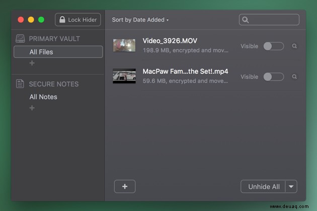 So verstecken Sie Videos auf einem Mac 