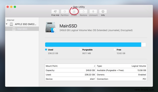 Führen Sie ein Downgrade Ihres macOS Sierra auf eine frühere Betriebssystemversion durch 