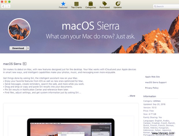 So führen Sie eine saubere Installation von macOS Sierra durch 