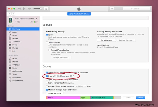 So synchronisieren Sie Ihr iPhone mit Ihrem Mac 