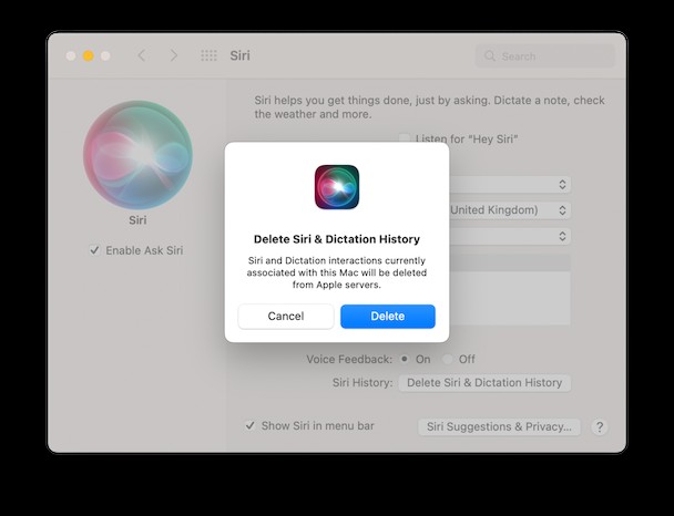 So können Sie den Siri-Verlauf auf Ihrem Mac anzeigen und bearbeiten 