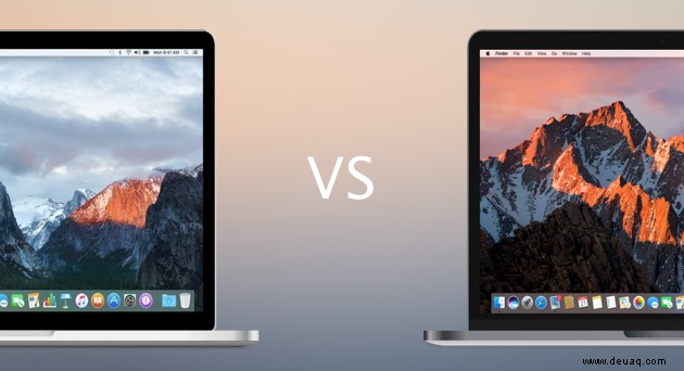 macOS Sierra vs. OS X El Capitan:Alles, was Sie wissen müssen 