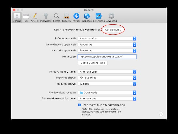 So legen Sie den Standardbrowser auf dem Mac fest 