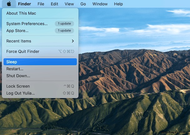 So sperren Sie Ihren Mac oder versetzen Sie Ihren Bildschirm in macOS in den Ruhezustand 