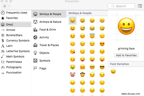 Emojis auf dem Mac bekommen 