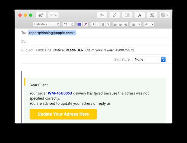 So erkennen und melden Sie Phishing an Apple 