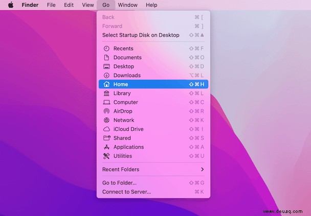 Wie finde ich den Home-Ordner auf Ihrem Mac? 