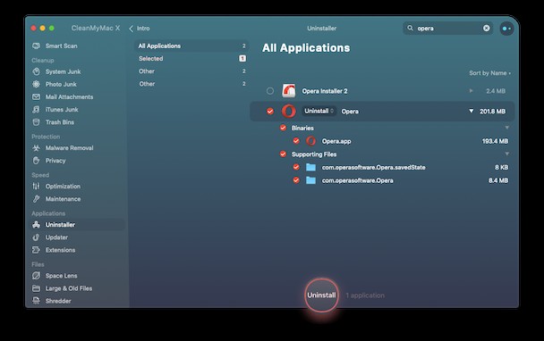 So deinstallieren Sie Opera auf dem Mac 