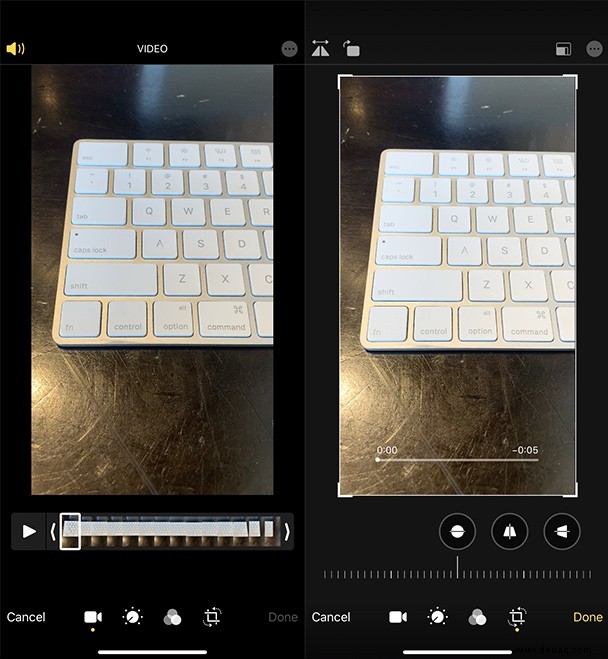 So bearbeiten Sie Videos auf dem iPhone in iOS 13 