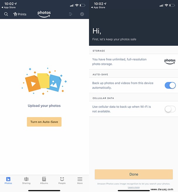 So verwenden Sie die Amazon Photos-App auf dem iPhone 