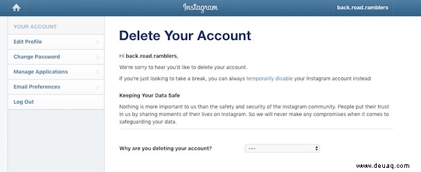 So löschen oder deaktivieren Sie Ihr Instagram-Konto 