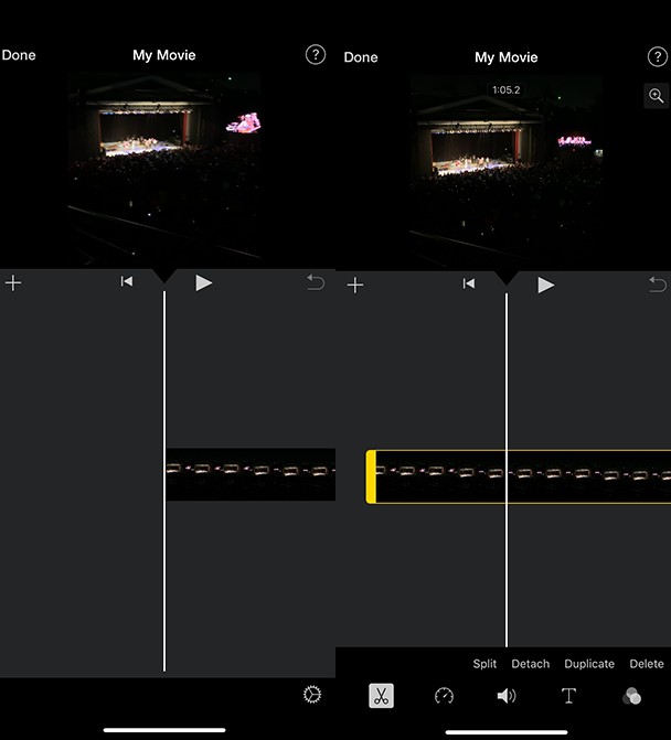 So verwenden Sie iMovie auf dem iPhone oder iPad 