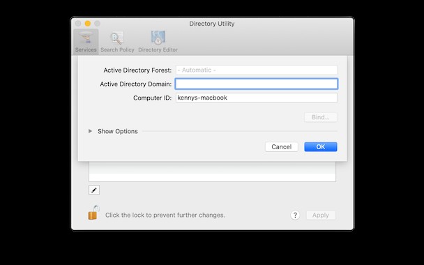 So verwenden Sie Active Directory auf dem Mac 