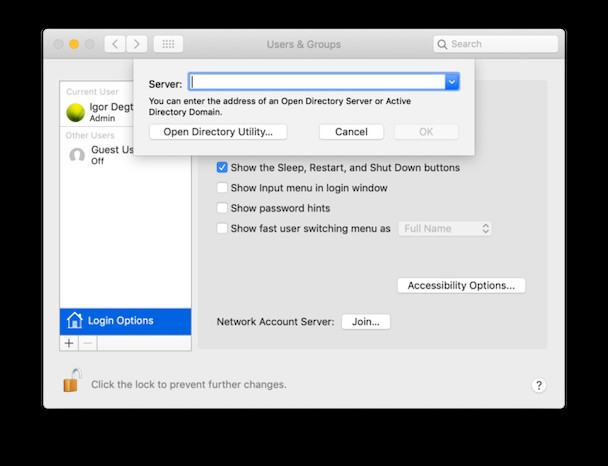 So verwenden Sie Active Directory auf dem Mac 