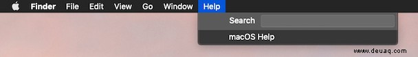 So verwenden Sie das macOS-Hilfemenü 