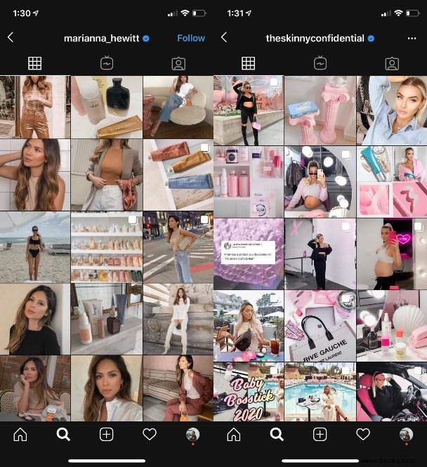 5 Instagram-Feed-Vorlagen, die von beliebten Influencern verwendet werden 