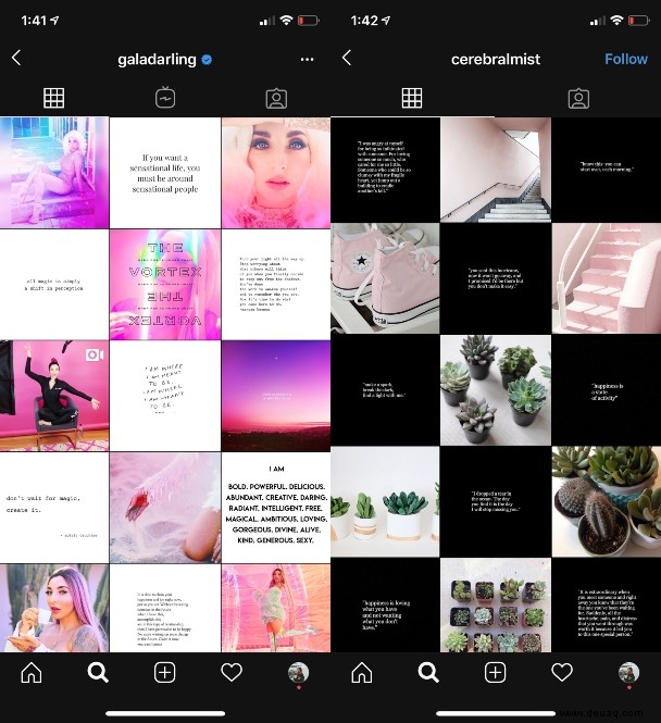 5 Instagram-Feed-Vorlagen, die von beliebten Influencern verwendet werden 
