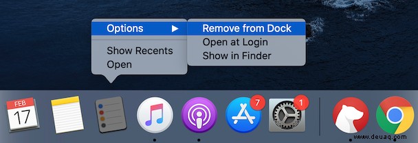 So fügen Sie Apps zum Dock auf dem Mac hinzu 