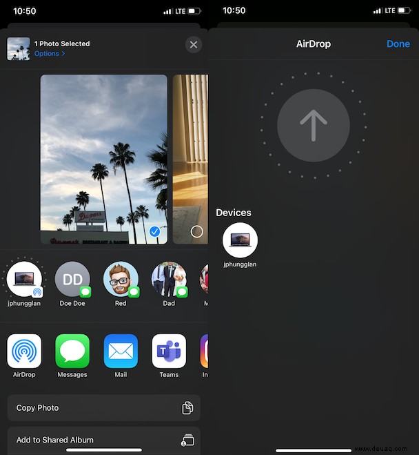 So übertragen Sie Dateien per AirDrop vom Mac auf das iPhone und zurück 