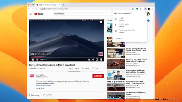 So verwenden Sie Chromecast zum Streamen von Ihrem Mac 