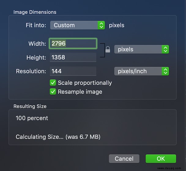 Der schnelle Weg, um Bilder auf dem Mac zu skalieren 