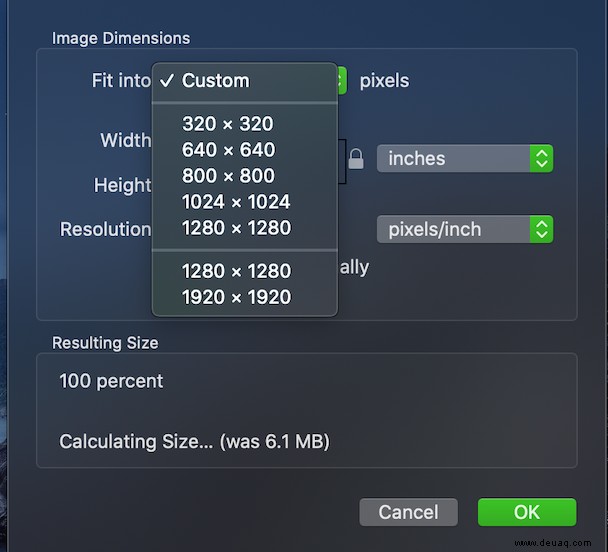 Der schnelle Weg, um Bilder auf dem Mac zu skalieren 