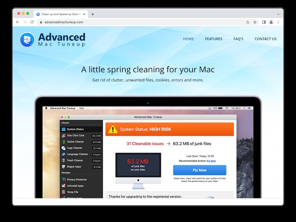 So entfernen Sie Advanced Mac Tuneup 