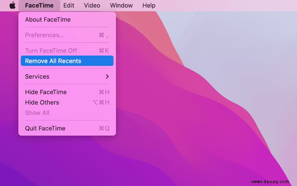 So löschen Sie den FaceTime-Verlauf auf dem Mac 