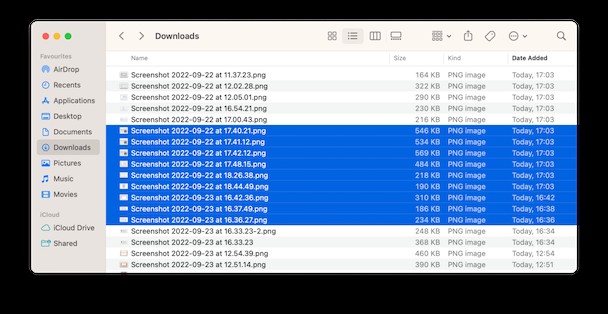 So wählen Sie mehr als eine Datei auf einem Mac aus 