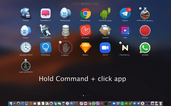 So löschen Sie Apps von Launchpad auf Ihrem Mac 