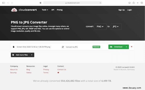 So konvertieren Sie unter macOS PNG in JPG 