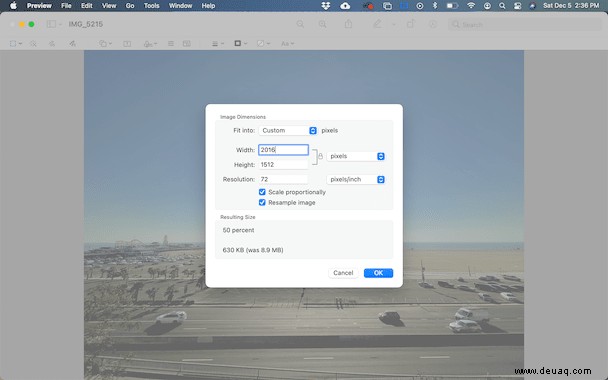 So reduzieren Sie die Fotogröße auf dem Mac 
