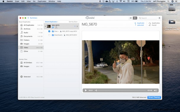 So finden Sie doppelte Videos auf dem Mac 