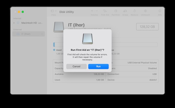 Wie ändere ich die „schreibgeschützte“ Berechtigung der Festplatte auf einem Mac? 